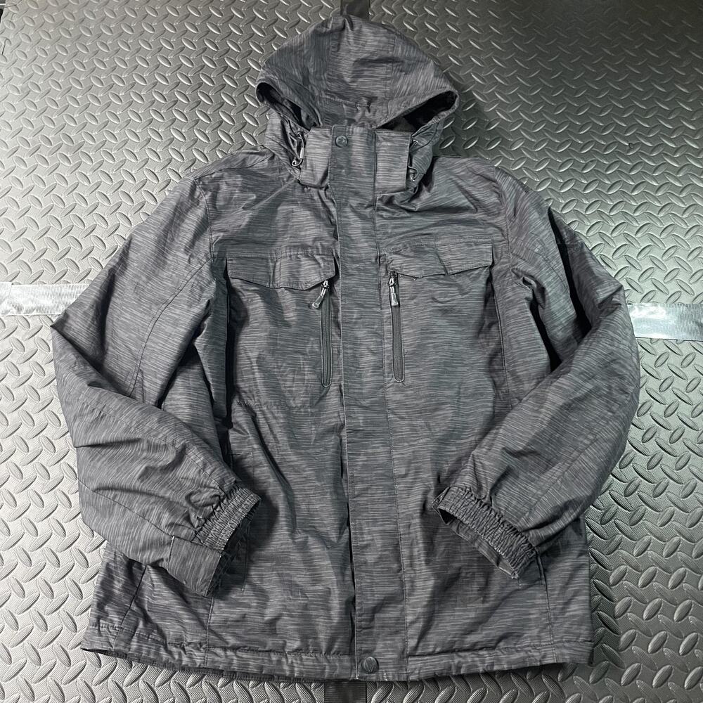 ZeroXposur Jacket Mens Large Hooded Full Zip Storm Flap Pockets Outdoor